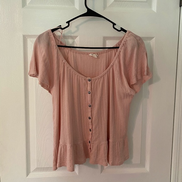 Pink Aeropostale Frilly Blouse - Picture 1 of 5